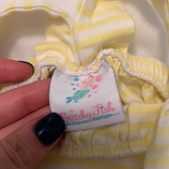 Stitchy fish yellow sun suit - Picture 4 of 5